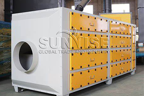 Activated carbon adsorption box for recycling waste mobile phone batteries.