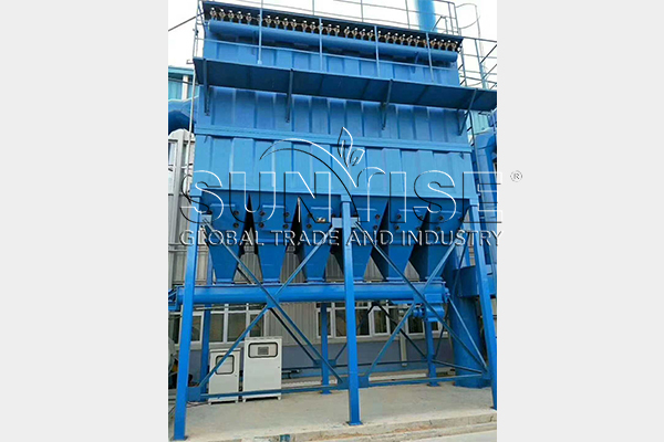 Dust removal equipment for automotive battery recycling.