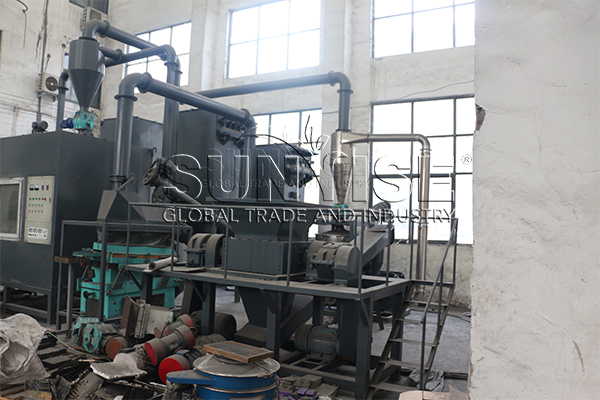 Equipment production line for recycling used lithium batteries.